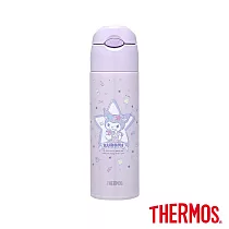 【THERMOS膳魔師】酷洛米不鏽鋼彈蓋吸管真空保溫瓶550ml(FHL─551KU─PL) 淺紫色