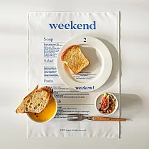 【韓國momur】weekend 餐桌裝飾餐巾 ‧ 藍