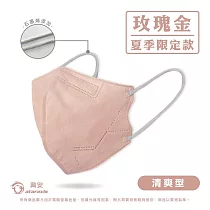 興安─成人3D立體醫用口罩─夏季款清爽型─30入/盒 ─玫瑰金