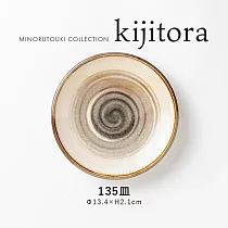 【日本Minoru】Kijitora復窯 陶瓷淺盤13cm ‧ 棕