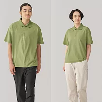 【MUJI 無印良品】男抗UV速乾POLO衫 XL 嫩綠