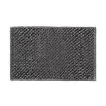 【MUJI 無印良品】棉鬆絨浴室地墊/M/墨灰【成品尺寸】45*70cm
