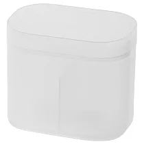【MUJI 無印良品】PP化妝盒/棉棒用.附蓋約107x72x91mm