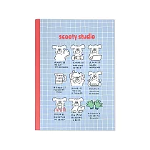 【日本FRONTIER】scooty studio 方眼筆記本A5 ‧ 麥可狗狗