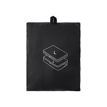【MUJI 無印良品】再生尼龍可壓縮收納袋/L.黑L黑.53x40x10cm/數量：1入
