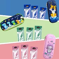 【德國LYRA】三角洞洞鉛筆超值組(三角洞洞鉛筆18入贈防水筆盒)─ 皇室藍