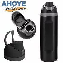 【AHOYE】不鏽鋼彈蓋雙飲口保冰保溫瓶 24oz/710ML (水壺 水瓶 運動水壺)