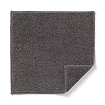 【MUJI 無印良品】棉柔軟毛巾手帕 墨灰