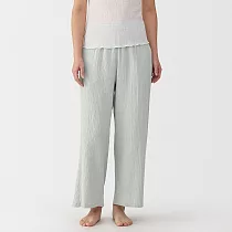 【MUJI 無印良品】女楊柳紗織長褲 S 淡綠