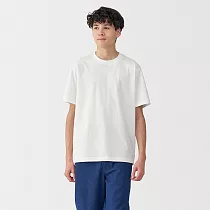 【MUJI 無印良品】男天竺圓領短袖T恤 XL 白色