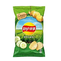 【Lay’s 樂事】鮮切小黃瓜口味洋芋片80g/包