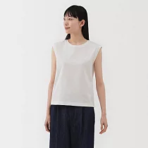 【MUJI 無印良品】女雙織天竺法式袖T恤 M 白色