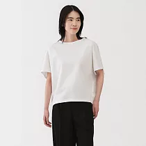 【MUJI 無印良品】女涼感蝴蝶袖T恤 L 白色