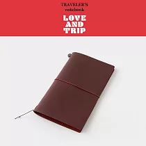 TRC Traveler’s Notebook LOVE AND TRIP限定─ 旅人筆記本(酒紅)