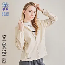 【KISSDIAMOND】CoolVex 極酷涼防曬冰晶紗凍感衣(男女外套/KDFJ─5688) M 女/奶茶