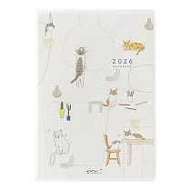 MIDORI POCKET DIARY 2026手帳(月單週)B6─ 小貓