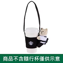 [星巴克]抱抱黑圍裙熊單杯提袋