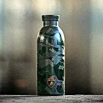 義大利 24Bottles x 藍寶堅尼 不鏽鋼雙層保溫瓶 500ml / 限量聯名款 - 森林迷彩