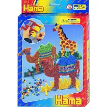 《Hama 拼拼豆豆》2，000顆拼豆主題樂園包─長頸鹿與駱駝