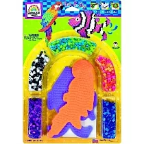 《Perler拼拼豆豆》拼豆樂園2000顆─鸚鵡和小丑魚 (鸚鵡板、大魚板)