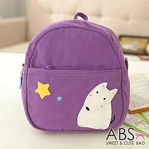 ABS貝斯貓 小狐狸看星星布質拼布包 小型後背包 (典雅紫) 88─027