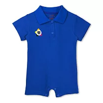POLO平角哈 網眼平角衣 翻領 Polo 連身衣 平腳衣 爬服 哈衣24M藍POLO平角哈衣