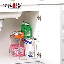 【生活采家】台灣製304不鏽鋼廚房可堆疊ㄇ型收納架#27127
