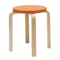 Artek Stool E60 Paimio 四腳圓凳 (橙橘)