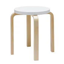 Artek Stool E60 Paimio 四腳圓凳 (純白)