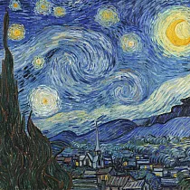 【客製化預購】梵谷 星夜─30*30cm