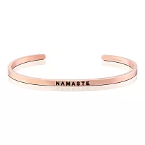 MANTRABAND 美國悄悄話手環 Namaste 虔誠致意 梵文版 玫瑰金