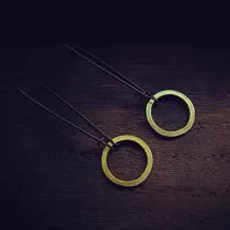 Circular 迴圈 金工手工耳環 黃銅系列Gold