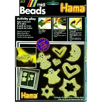 《Hama 拼拼豆豆》1，800顆夜光拼豆主題樂園包─萬聖綠光