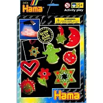 《Hama 拼拼豆豆》1，500顆夜光拼豆主題樂園包─夜光Party
