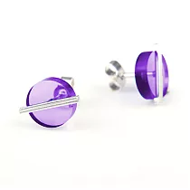 Block Earring 耳環紫