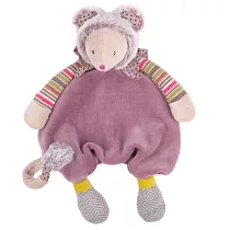 【安垛小姐】法國 Moulin Roty_ 帕奇紫鼠娃娃 28cm