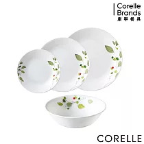 【美國康寧 CORELLE】綠野微風4件式餐盤組 (D02)