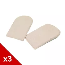 糊塗鞋匠 優質鞋材 E07 12mm豚皮乳膠後跟墊(3雙) 棕色
