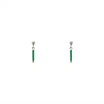 Snatch 迷你微光燈管手作耳環 ─ 綠色微光 / Snatch Mini Light Handmade Earrings ─ Green