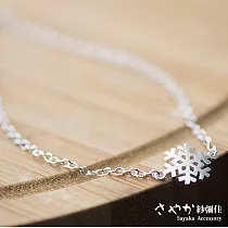 【Sayaka紗彌佳】純銀甜美風格雪花款手鍊