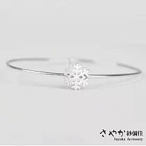 【Sayaka紗彌佳】純銀甜美風格雪花款手環