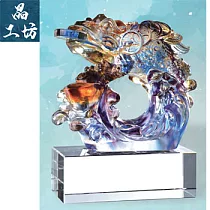 晶工坊 精品琉璃─金蟾聚財