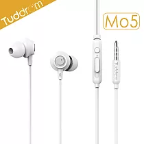 Tuddrom小魔鴨 Mo5輕巧型入耳式線控耳機白色