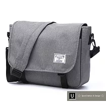 【US.STYLE】VA防潑水街頭漫步郵差包(品味灰)