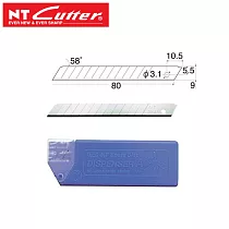 日本NT Cutter美工刀刀片替刃BA─160(10入;58度;合金工具鋼)適A─300P A─300GRP A─1P AD─2P PMGA─EVO1/2，AR2P