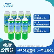 【普德Buder】APROS系列 5微米 + CT0壓縮活性碳 + 1微米濾心組(一年份7入)