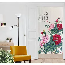 【巴芙洛】招財開運門簾─富貴牡丹─85x150cm