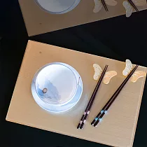 【思舫國際】蝴蝶餐墊 ─ 金桔(含磁力蝴蝶 x 2)