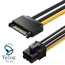SATA 15pin轉6pin顯示卡電源轉接線(SA─01) 二入一組