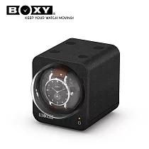 【BOXY自動錶上鍊盒】Fancy Brick系列皮革款─不含變壓器 自由堆疊 動力儲存盒 機械錶專用 WATCH WINDER黑色
